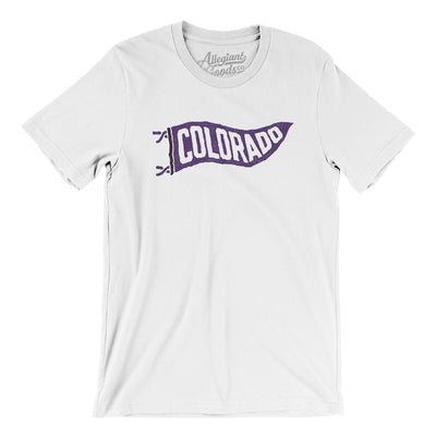 Colorado Pennant Men/Unisex T-Shirt-White-Allegiant Goods Co. Vintage Sports Apparel