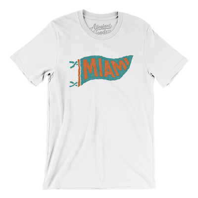 Miami Pennant Men/Unisex T-Shirt-White-Allegiant Goods Co. Vintage Sports Apparel