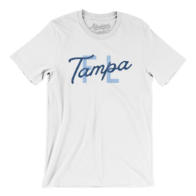 Tampa Fl Overprinted Men/Unisex T-Shirt-White-Allegiant Goods Co. Vintage Sports Apparel