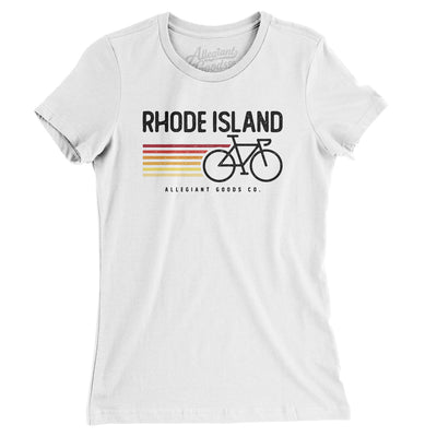 Rhode Island Cycling Women's T-Shirt-White-Allegiant Goods Co. Vintage Sports Apparel