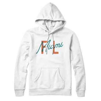 Miami Fl Overprinted Hoodie-White-Allegiant Goods Co. Vintage Sports Apparel