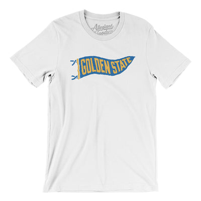 Golden State Pennant Men/Unisex T-Shirt-White-Allegiant Goods Co. Vintage Sports Apparel