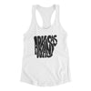 Arkansas State Shape Text Women's Racerback Tank-White-Allegiant Goods Co. Vintage Sports Apparel