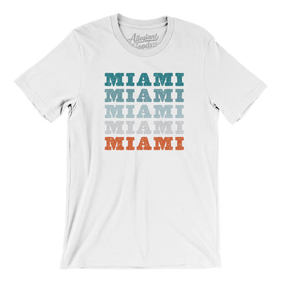 Miami Repeat Men/Unisex T-Shirt-White-Allegiant Goods Co. Vintage Sports Apparel