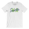 Seattle Wa Overprinted Men/Unisex T-Shirt-White-Allegiant Goods Co. Vintage Sports Apparel