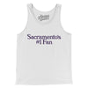 Sacramento's Number 1 Fan Men/Unisex Tank Top-White-Allegiant Goods Co. Vintage Sports Apparel