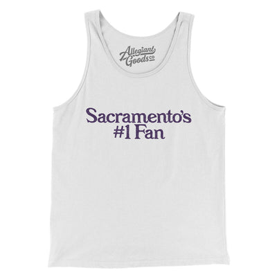 Sacramento's Number 1 Fan Men/Unisex Tank Top-White-Allegiant Goods Co. Vintage Sports Apparel