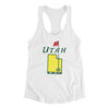 Utah Golf Women's Racerback Tank-White-Allegiant Goods Co. Vintage Sports Apparel
