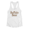 Buffalo Beer Women's Racerback Tank-White-Allegiant Goods Co. Vintage Sports Apparel