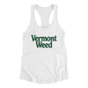 Vermont Weed Women's Racerback Tank-White-Allegiant Goods Co. Vintage Sports Apparel