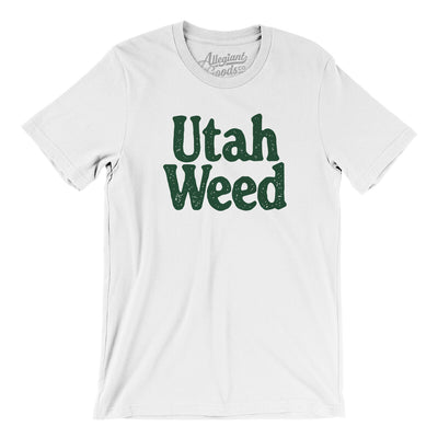 Utah Weed Men/Unisex T-Shirt-White-Allegiant Goods Co. Vintage Sports Apparel