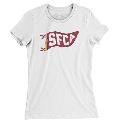 Sfca Pennant Women's T-Shirt-White-Allegiant Goods Co. Vintage Sports Apparel