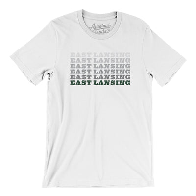 East Lansing Repeat Men/Unisex T-Shirt-White-Allegiant Goods Co. Vintage Sports Apparel