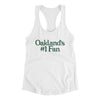 Oakland's Number 1 Fan Women's Racerback Tank-White-Allegiant Goods Co. Vintage Sports Apparel