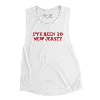 I've Been To New Jersey Women's Flowey Scoopneck Muscle Tank-White-Allegiant Goods Co. Vintage Sports Apparel