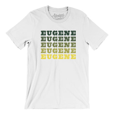 Eugene Repeat Men/Unisex T-Shirt-White-Allegiant Goods Co. Vintage Sports Apparel