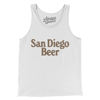 San Diego Beer Men/Unisex Tank Top-White-Allegiant Goods Co. Vintage Sports Apparel