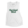 Maryland Weed Women's Flowey Scoopneck Muscle Tank-White-Allegiant Goods Co. Vintage Sports Apparel