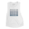 Dallas Repeat Women's Flowey Scoopneck Muscle Tank-White-Allegiant Goods Co. Vintage Sports Apparel