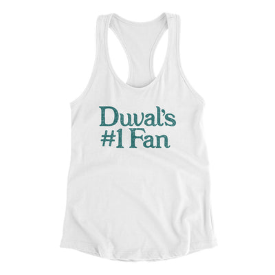 Duval's Number 1 Fan Women's Racerback Tank-White-Allegiant Goods Co. Vintage Sports Apparel