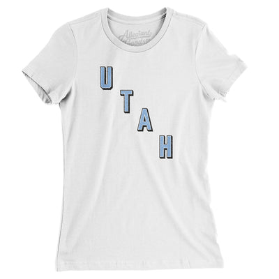 Utah Hockey Jersey Women's T-Shirt-White-Allegiant Goods Co. Vintage Sports Apparel