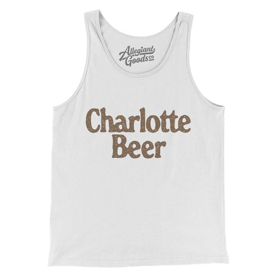 Charlotte Beer Men/Unisex Tank Top-White-Allegiant Goods Co. Vintage Sports Apparel