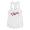 Washington Dc Vintage Script Women's Racerback Tank-White-Allegiant Goods Co. Vintage Sports Apparel