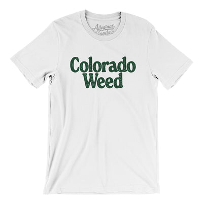 Colorado Weed Men/Unisex T-Shirt-White-Allegiant Goods Co. Vintage Sports Apparel