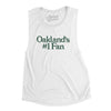 Oakland's Number 1 Fan Women's Flowey Scoopneck Muscle Tank-White-Allegiant Goods Co. Vintage Sports Apparel