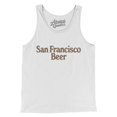 San Francisco Beer Men/Unisex Tank Top-White-Allegiant Goods Co. Vintage Sports Apparel