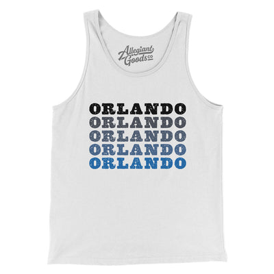 Orlando Repeat Men/Unisex Tank Top-White-Allegiant Goods Co. Vintage Sports Apparel