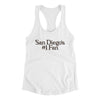 San Diego's Number 1 Fan Women's Racerback Tank-White-Allegiant Goods Co. Vintage Sports Apparel