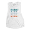 Miami Repeat Women's Flowey Scoopneck Muscle Tank-White-Allegiant Goods Co. Vintage Sports Apparel