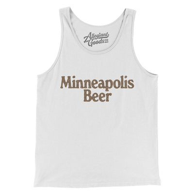 Minneapolis Beer Men/Unisex Tank Top-White-Allegiant Goods Co. Vintage Sports Apparel