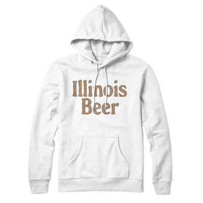 Illinois Beer Hoodie-White-Allegiant Goods Co. Vintage Sports Apparel