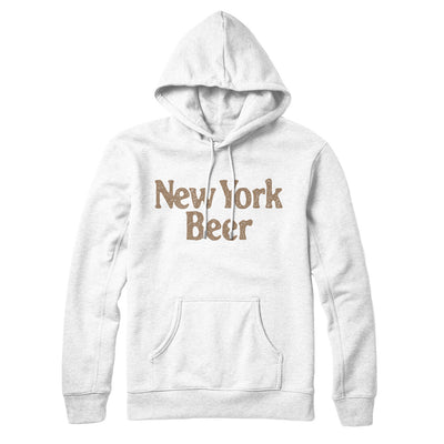 New York Beer Hoodie-White-Allegiant Goods Co. Vintage Sports Apparel