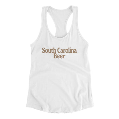 South Carolina Beer Women's Racerback Tank-White-Allegiant Goods Co. Vintage Sports Apparel