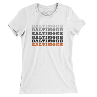 Baltimore Repeat Women's T-Shirt-White-Allegiant Goods Co. Vintage Sports Apparel