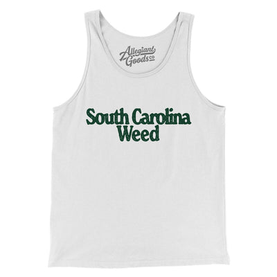 South Carolina Weed Men/Unisex Tank Top-White-Allegiant Goods Co. Vintage Sports Apparel