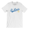 St Louis Vintage Script Men/Unisex T-Shirt-White-Allegiant Goods Co. Vintage Sports Apparel