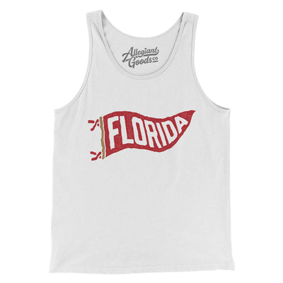 Florida Pennant Men/Unisex Tank Top-White-Allegiant Goods Co. Vintage Sports Apparel