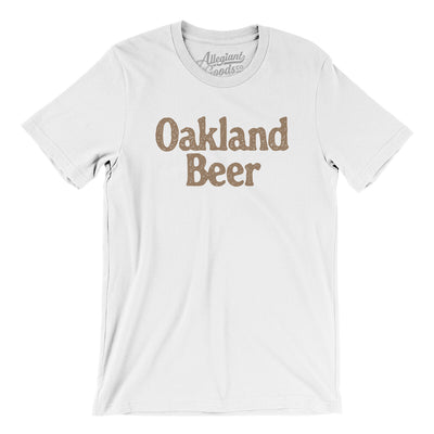 Oakland Beer Men/Unisex T-Shirt-White-Allegiant Goods Co. Vintage Sports Apparel