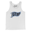 Utah Pennant Men/Unisex Tank Top-White-Allegiant Goods Co. Vintage Sports Apparel