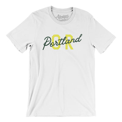 Portland Or Overprinted Men/Unisex T-Shirt-White-Allegiant Goods Co. Vintage Sports Apparel