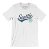 Seattle Vintage Script Men/Unisex T-Shirt-White-Allegiant Goods Co. Vintage Sports Apparel