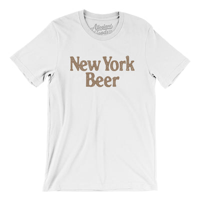 New York Beer Men/Unisex T-Shirt-White-Allegiant Goods Co. Vintage Sports Apparel