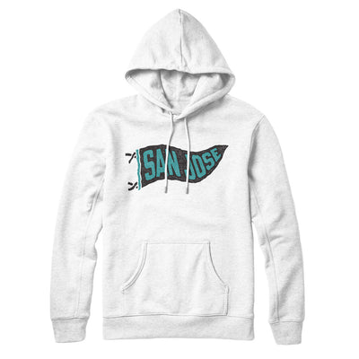 San Jose Pennant Hoodie-White-Allegiant Goods Co. Vintage Sports Apparel