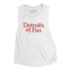 Detroit's Number 1 Fan Women's Flowey Scoopneck Muscle Tank-White-Allegiant Goods Co. Vintage Sports Apparel