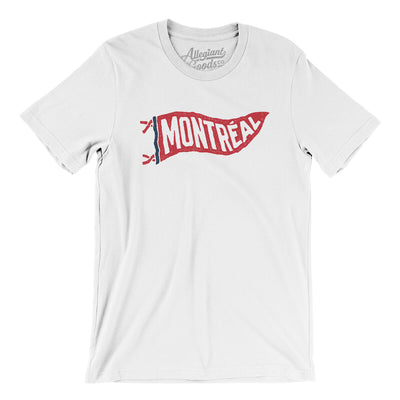 Montréal Pennant Men/Unisex T-Shirt-White-Allegiant Goods Co. Vintage Sports Apparel