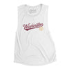 Washington Dc Vintage Script Women's Flowey Scoopneck Muscle Tank-White-Allegiant Goods Co. Vintage Sports Apparel